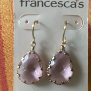 Francesca's Collections Lavender Teardrop Earrings